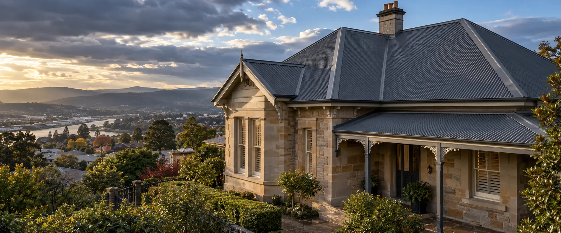 Launceston heritage home with professionally restored metal roof